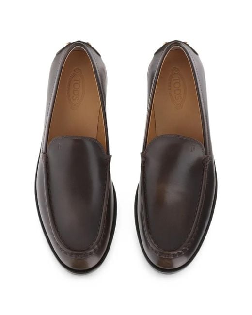 Tod's Gray Stud-Details Loafers