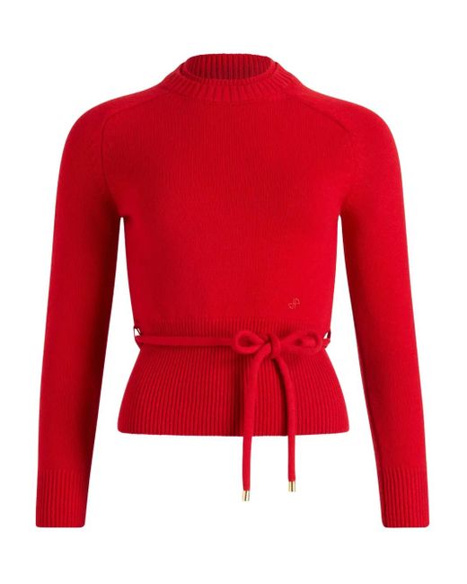 Patou Red Pullover Mit Doppeltem Kragen