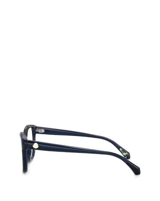 Moncler Black Shiny Oval-Frame Glasses
