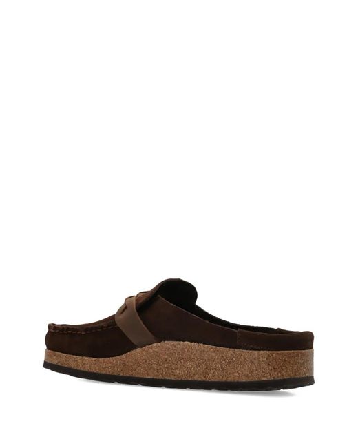 Birkenstock Brown Buckley Braided Carafe, Suede Leather