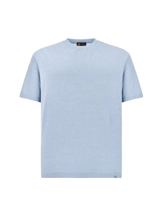 Paul & Shark Blue Stripe-Pattern T-Shirt for men