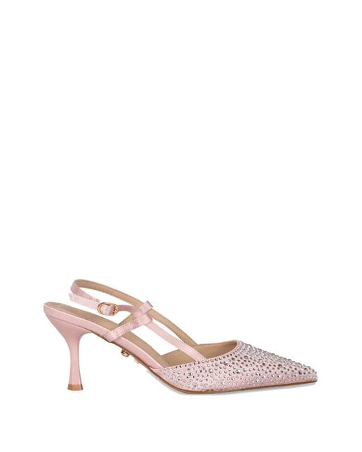 Twentyfourhaitch Pink Embellished Pumps