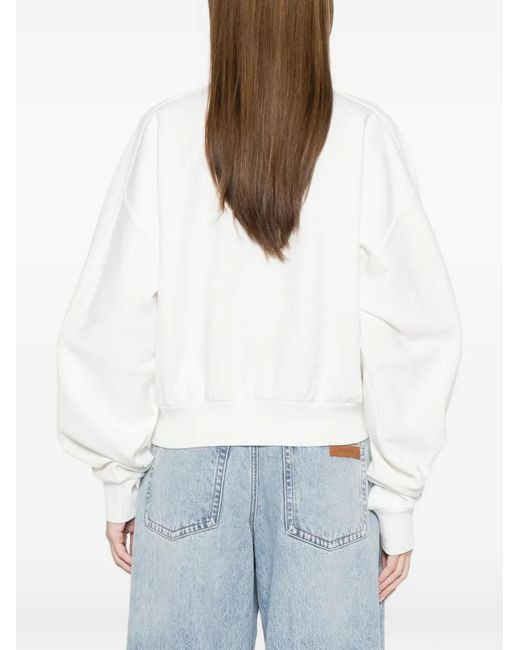 Sportmax White Sweat À Col Rond