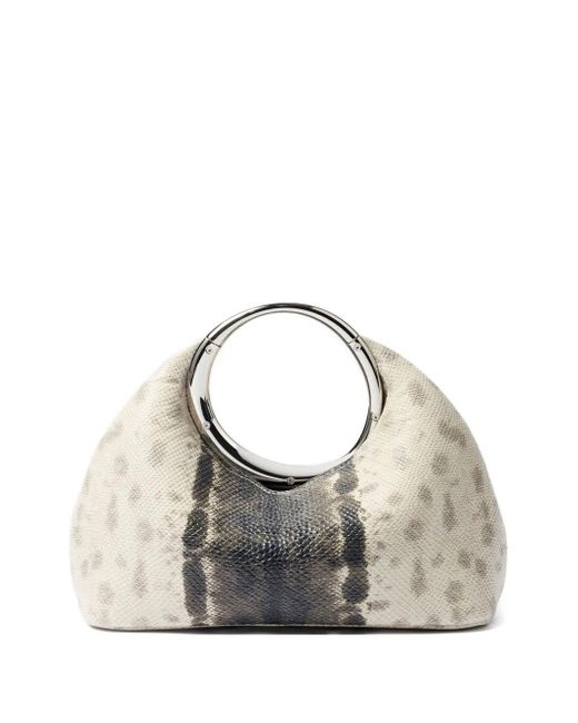 Jacquemus Natural Calino Snakeskin-Print Tote Bag