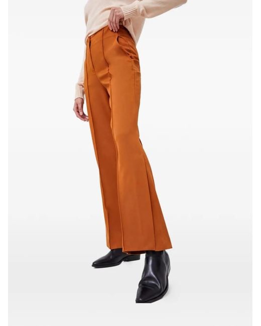 Benetton White Side-Slit Trousers