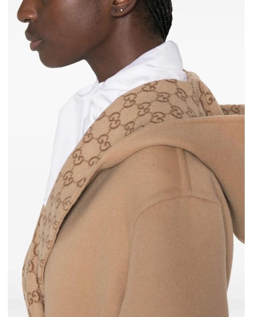 Gucci Natural Reversible Hooded Coat