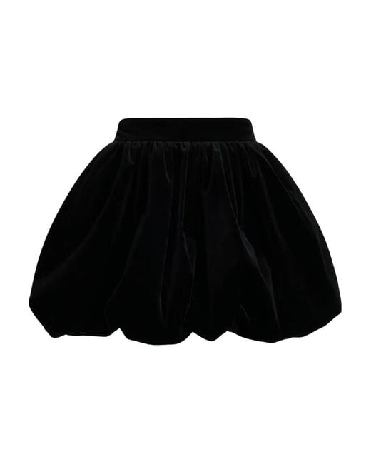 Patou Black Bloomer-Effect Mini Skirt