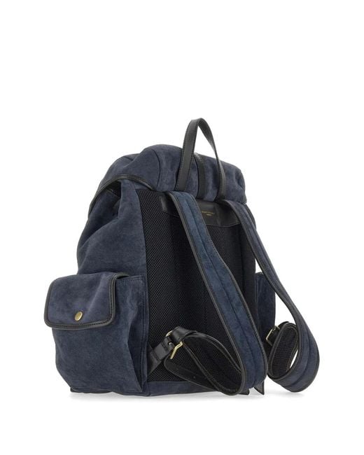 Gianni Chiarini Blue Berlino Suede Backpack