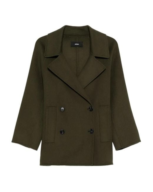 Arma Green Double-Breasted Notched Blazer