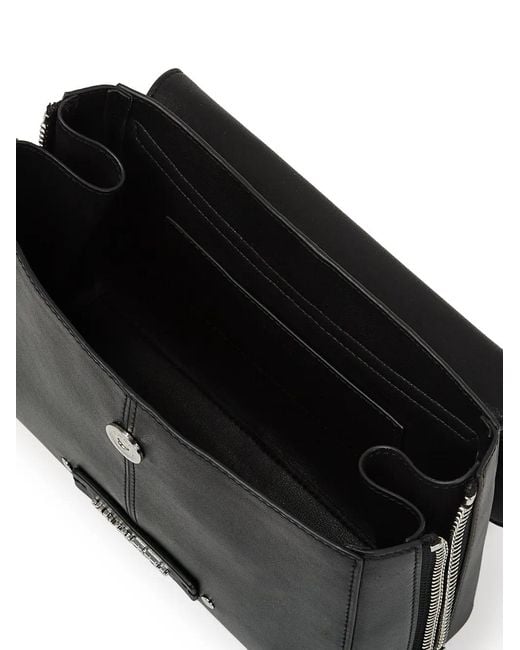 Karl Lagerfeld Black Small K/Hardware Top Handle Bag