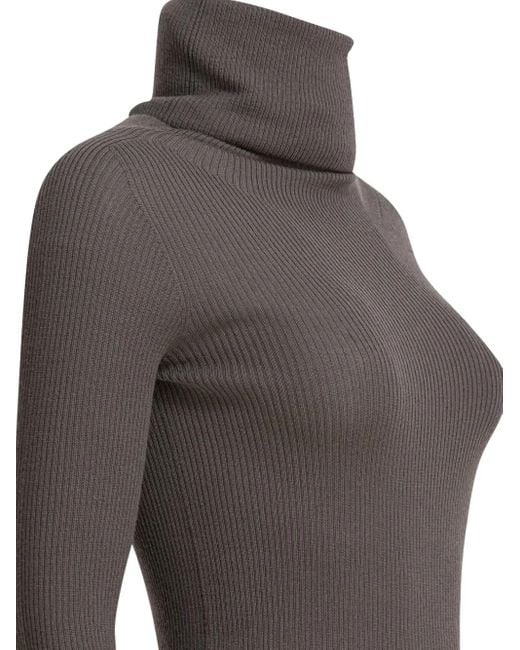 Jersey con cuello alto Rick Owens de color Brown