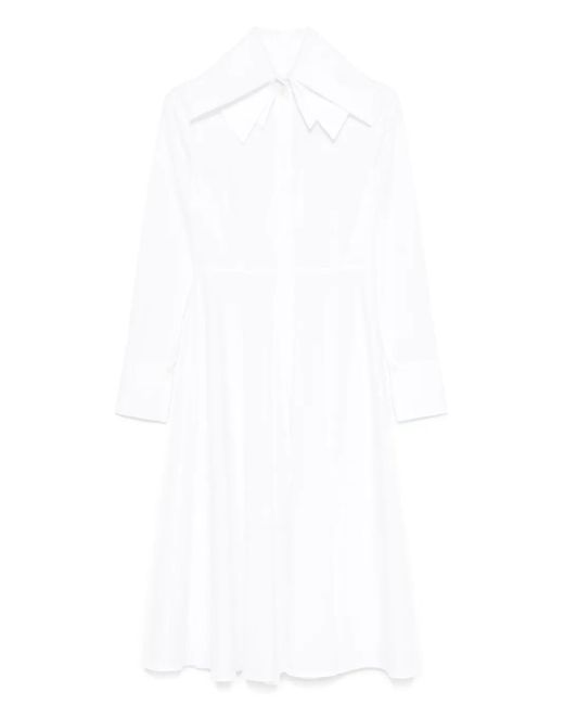 Viktor & Rolf White Layered-Collar Shirt Dress