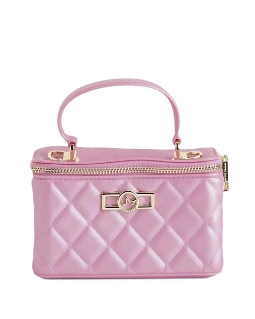 Marc Ellis Pink Mini Flat Sun Kiss Quilted Shoulder Bag
