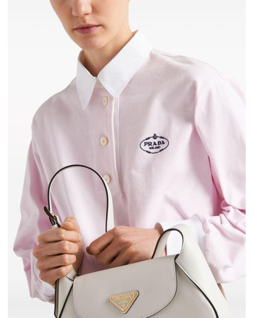 Prada Pink Jersey Polo Shirt