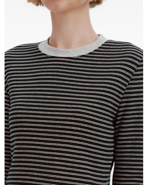 Mini Cream Gray Striped Layered-Effect T-Shirt