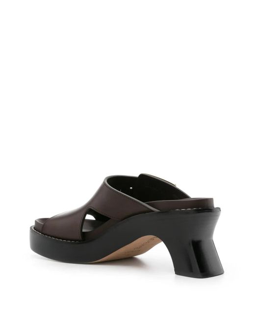Loewe Black Ease Leather Sandals
