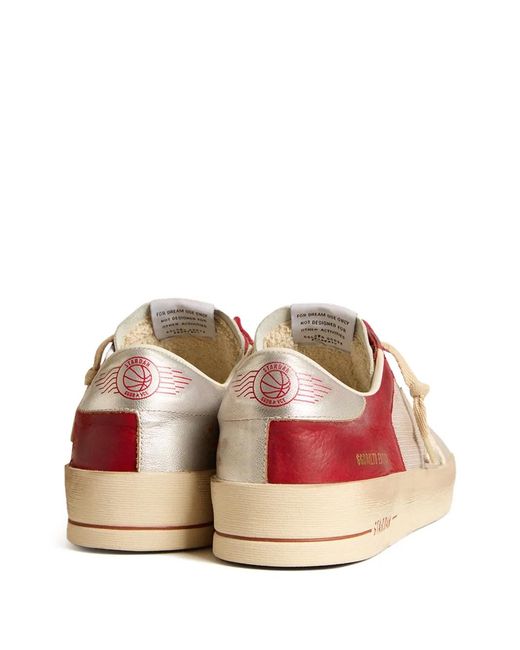 Golden Goose Deluxe Brand Red Stardan Leather Sneakers for men