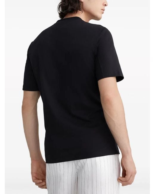 Brunello Cucinelli Black Crew-Neck Cotton Jersey T-Shirt for men