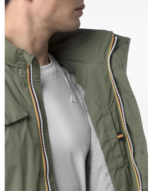 K-Way Green Manuel Multi-Pocket Jacket for men