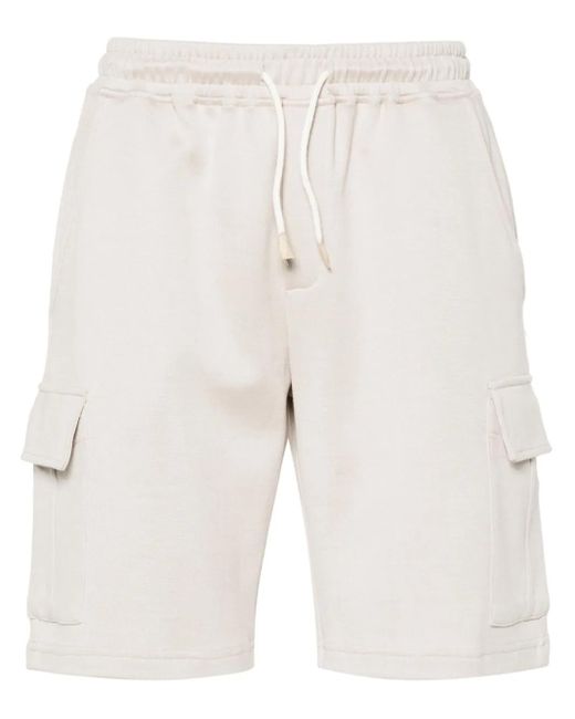 Eleventy Natural Cargo Track Shorts for men
