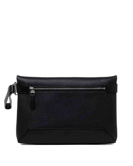 Dunhill Black 1893 Harness Zipped Clutch Bag for men