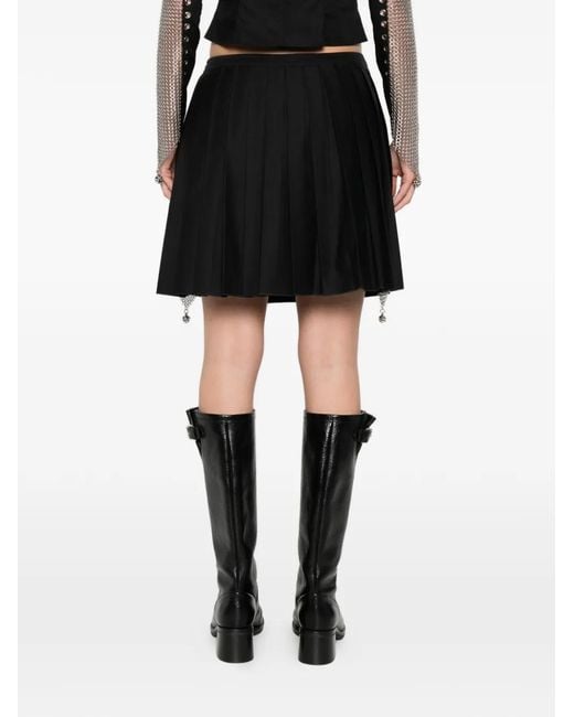 Chopova Lowena Black Titan Eyelet Mini Skirt