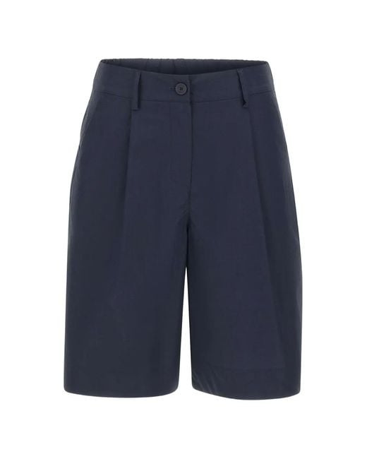 Kaos Blue Pleat Tailored Shorts