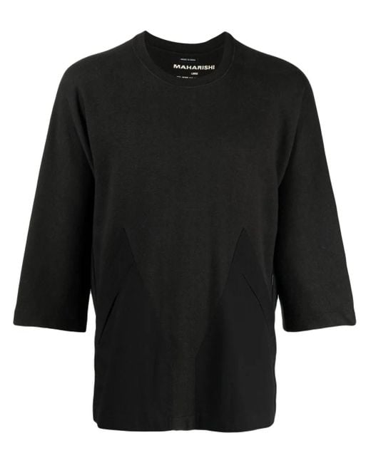 Maharishi Black Crew-Neck Knitted T-Shirt for men