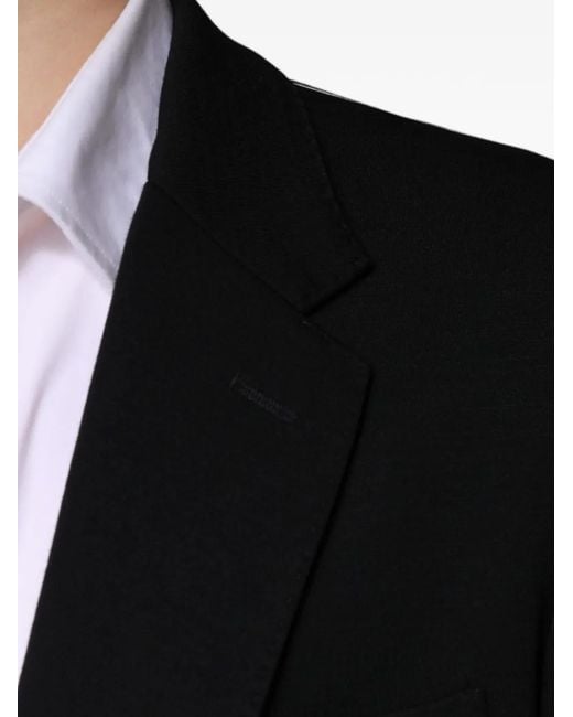 Dolce & Gabbana Black Embroidered Single-Breasted Blazer for men