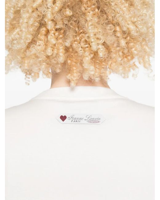 Lanvin Red Heart-Print Short-Sleeve T-Shirt
