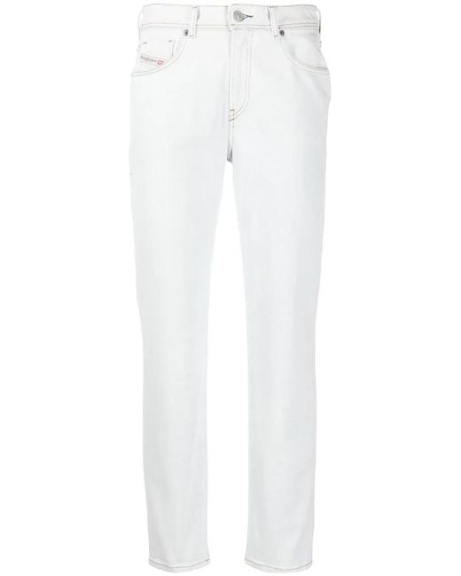 DIESEL White 2004 09C06 Tapered Jeans