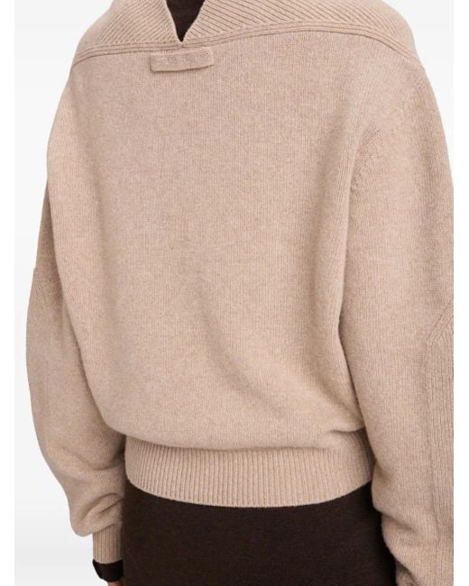 Pull À Col V Victoria Beckham en coloris Natural