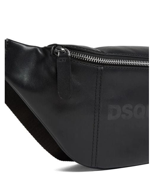 メンズ DSquared² レザー ベルトバッグ Black