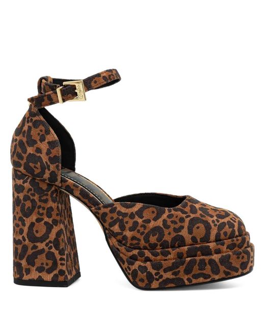 Buffalo Brown 110Mm May Dorsay Platform Ankle-Strap Pumps