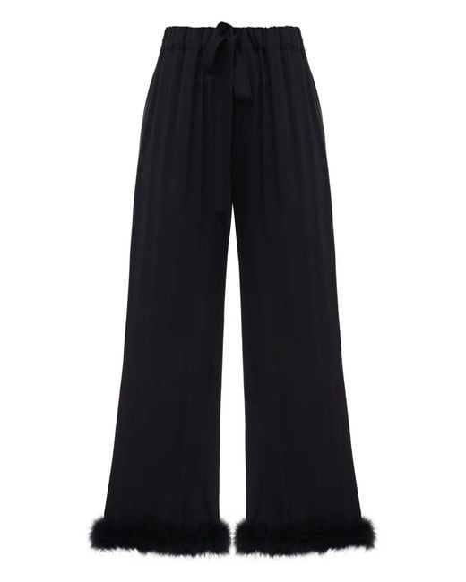 Sleeper Blue Bisou Bisou Feather Trousers