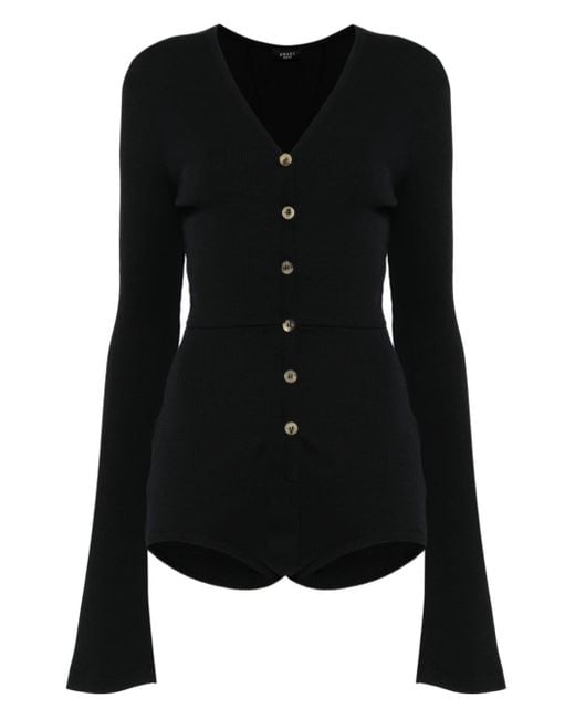 A.W.A.K.E. MODE Black Knitted Sleeveless Bodysuit