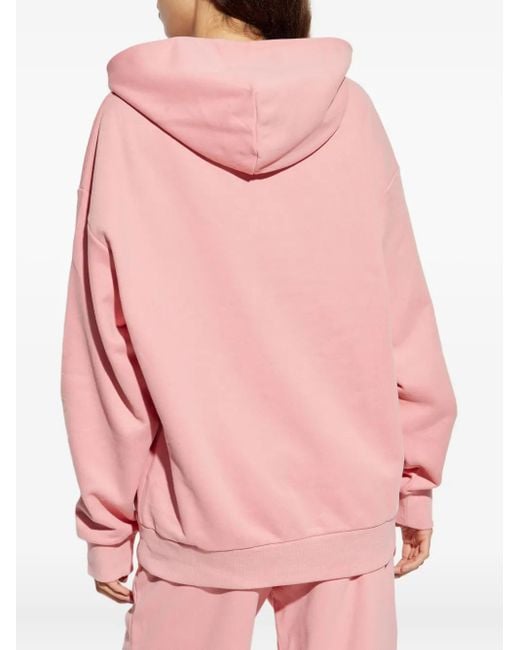 PANGAIA Pink Text-Print Hoodie