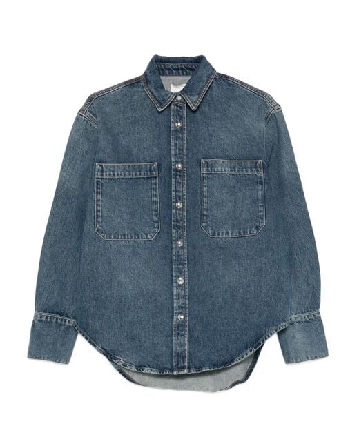 Camisa Con Botones Anine Bing de color Blue