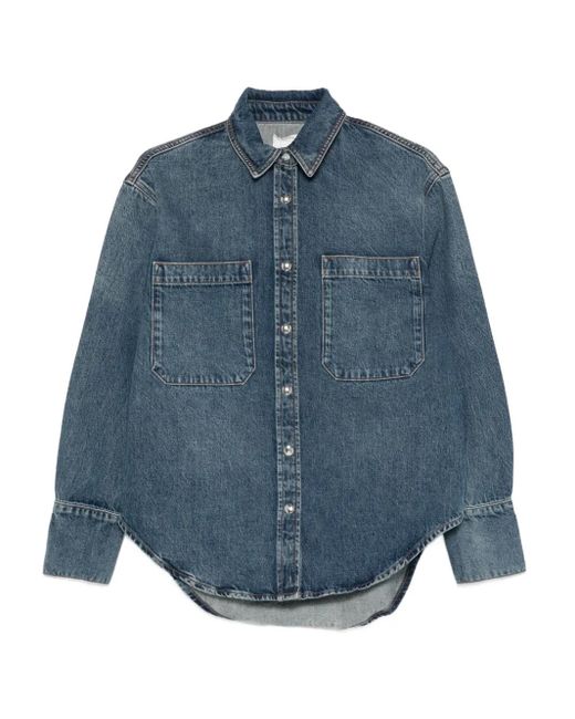 Anine Bing Blue Button-Down Shirt