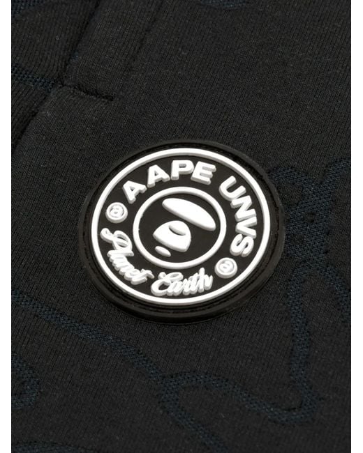 Aape By A Bathing Ape Black Logo-Detail Shorts for men