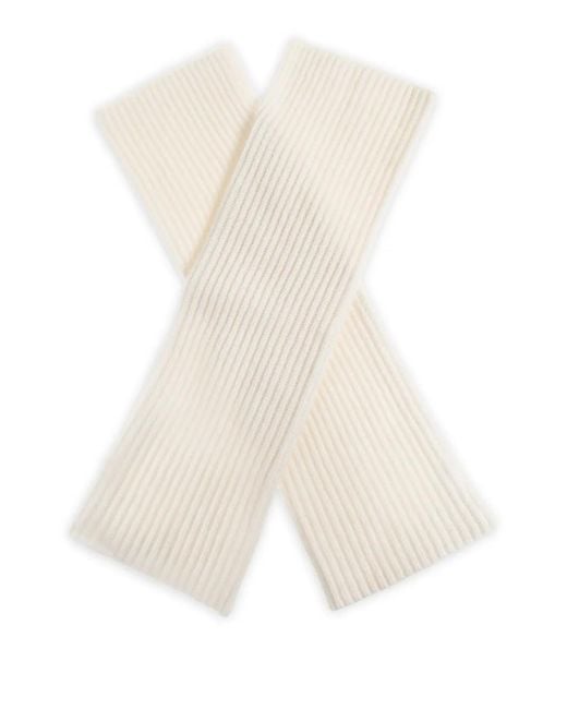 Lisa Yang White Ribbed Gloves