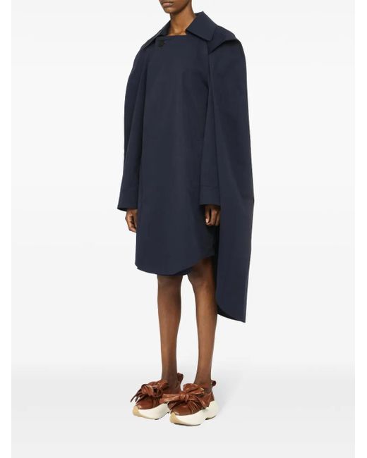 J.W. Anderson Blue Asymmetric Cape Coat