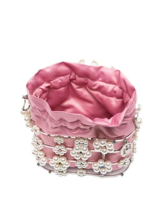 Rosantica Pink Holli Cindy Flora- Appliqué Tote Bag