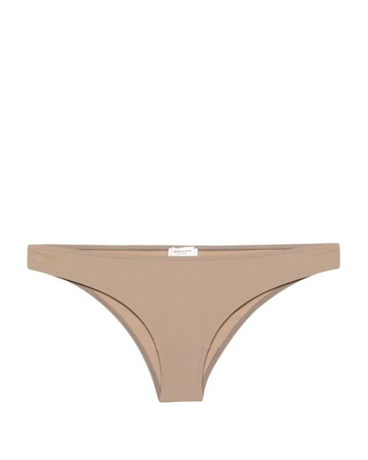 Saint Laurent Natural Elasticated-waistband High-cut Bikini Bottoms