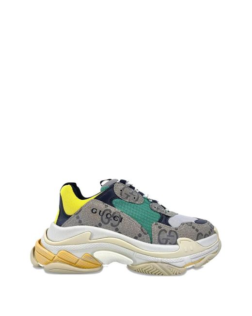 Balenciaga Green X Gucci Hacker Project Triple S Sneakers for men