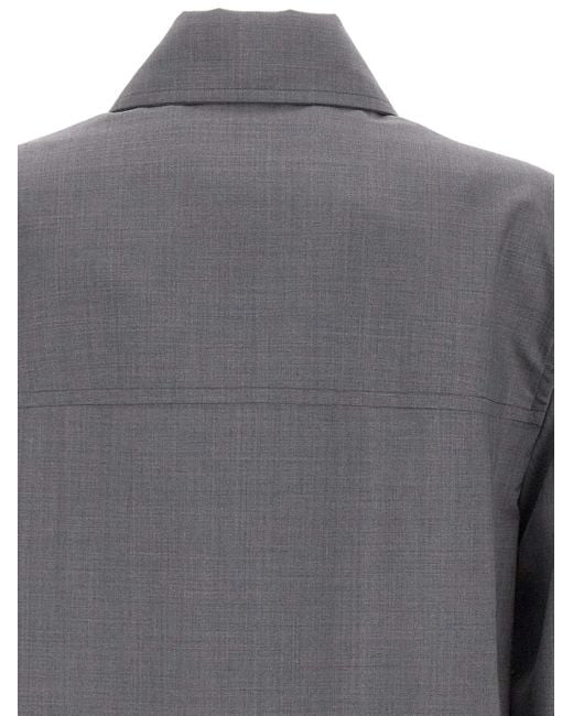 Seafarer パッチポケット シャツ Gray