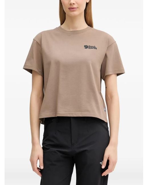 Fjallraven Black Logo-Print T-Shirt