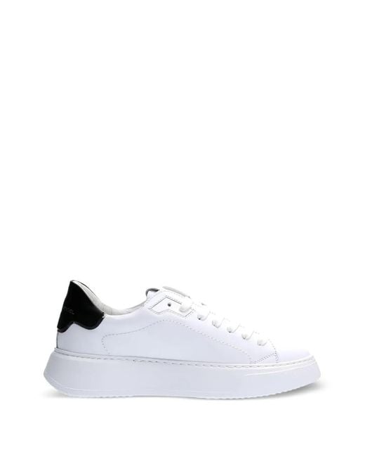Philippe Model White Appliqué Panel Sneakers