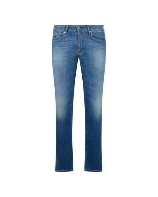 Moorer Blue Five-Pockets Jeans for men