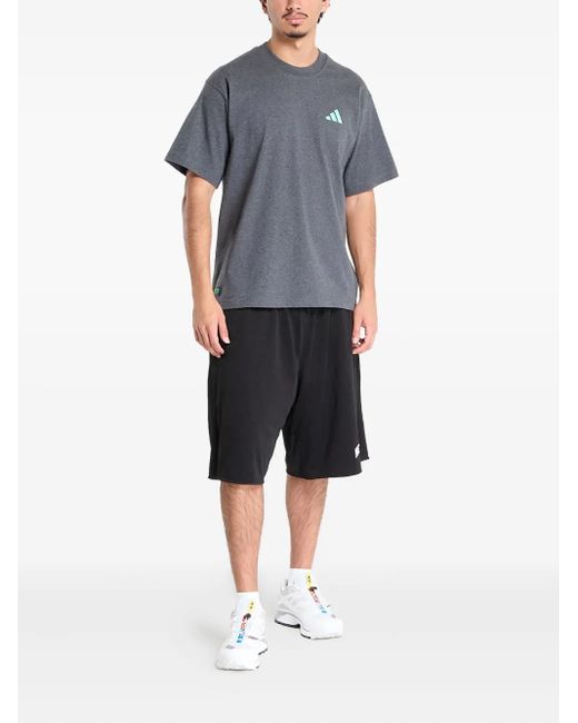 Adidas Gray X Mercedes Logo-Detail T-Shirt for men